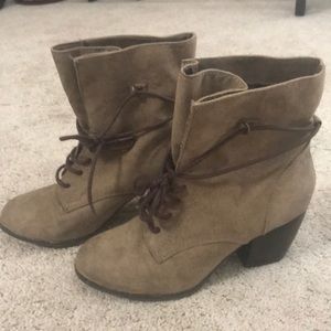Lace up ankle booties, worn maybe 3 times